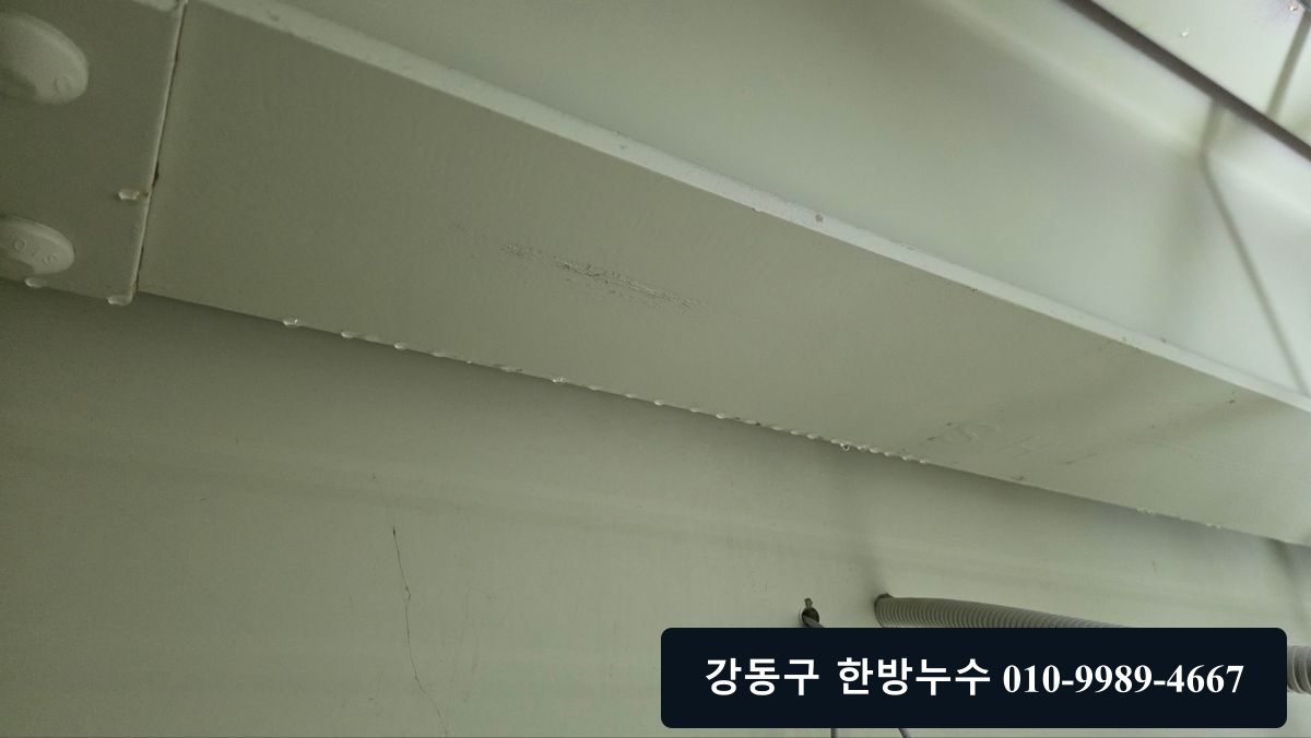 둔촌동 1층 현관·복도 누수, 2층 화장실 직수배관 파손 부분수리 현장